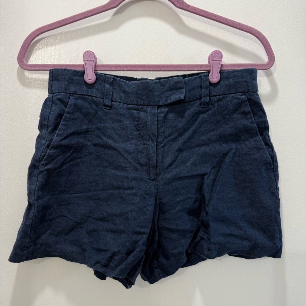 Abercrombie & Fitch Dark Blue Women's Linen Shorts
